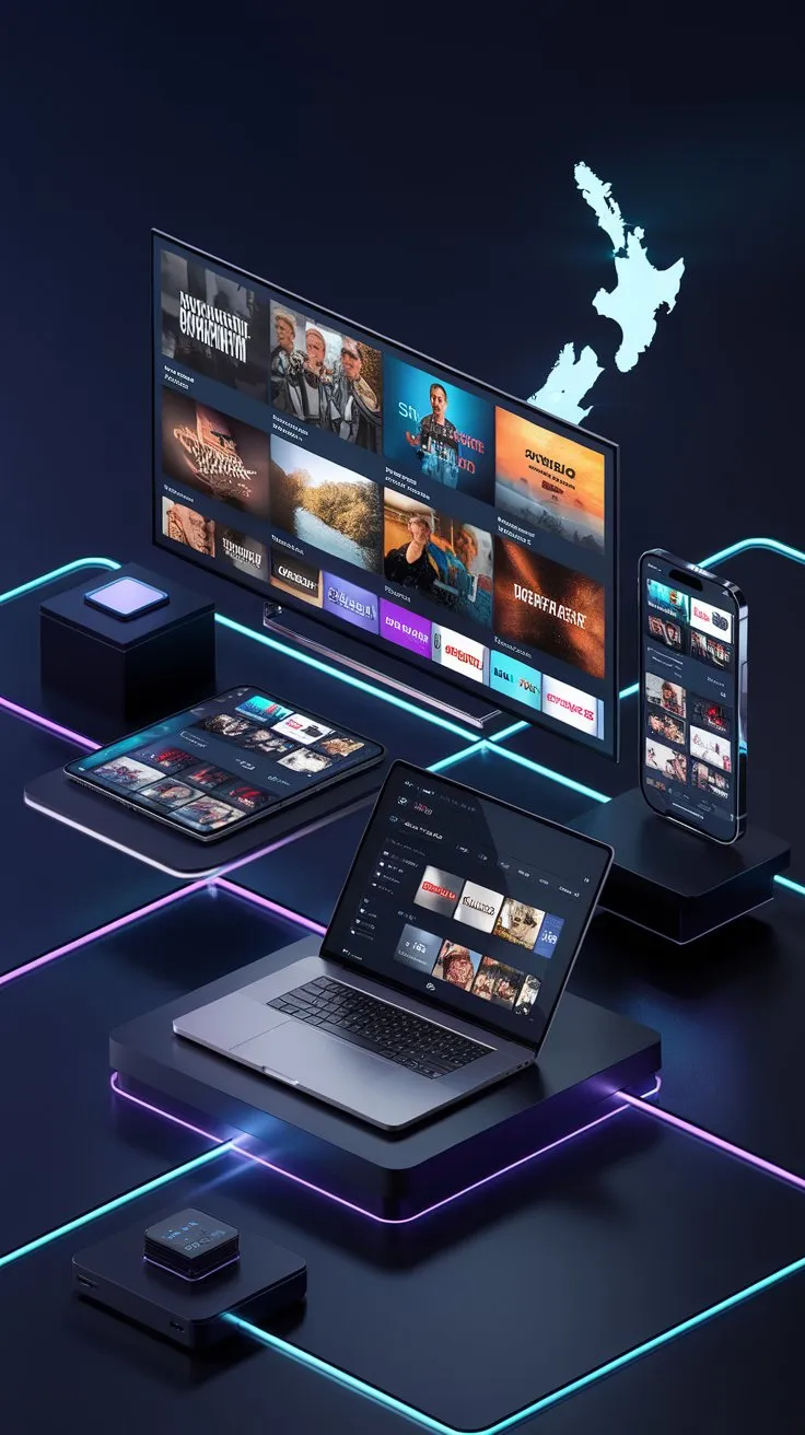IPTV New Zealand streaming experience on a modern Smart TV